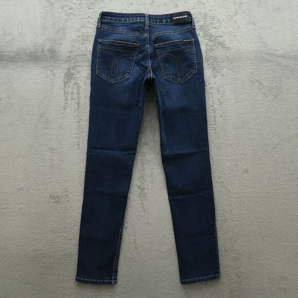 Calvin Klein Jeans Women's Size 2 Blue Mid-Rise Skinny Denim 30" Inseam Stretch - Picture 15 of 16